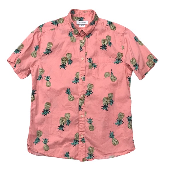 Urban Outfitters Other - Urban Outfitters Pineapple Print Polo Peach S